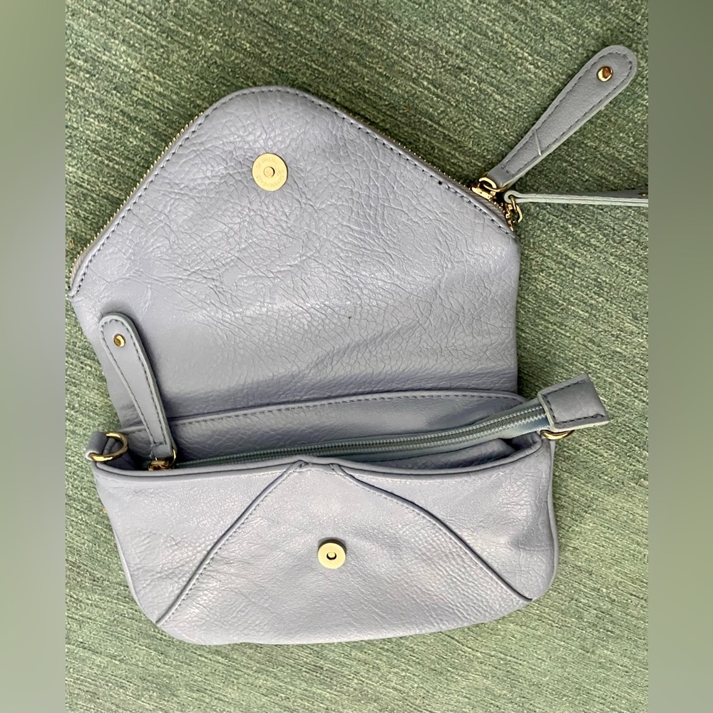 Vegan Leather Lilac Multi Pocket Clutch Purse - Picture 5 of 13